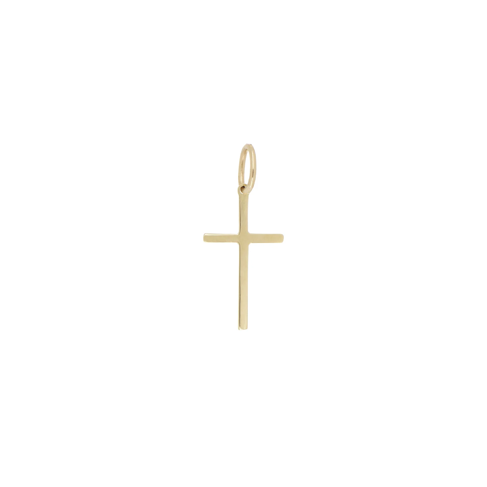 Cruz lisa fina en oro amarillo