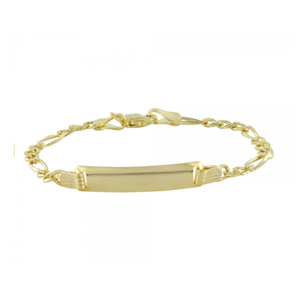 Esclava de bebé cartier con placa en oro amarillo