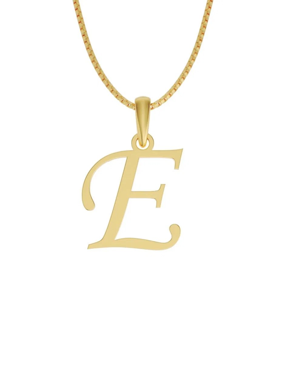 Inicial E en oro