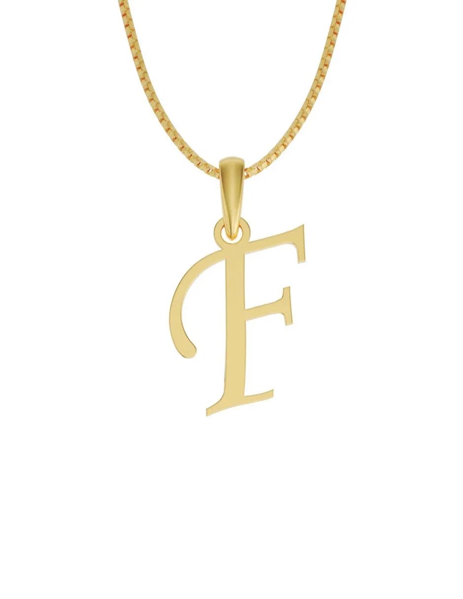 Inicial F en oro