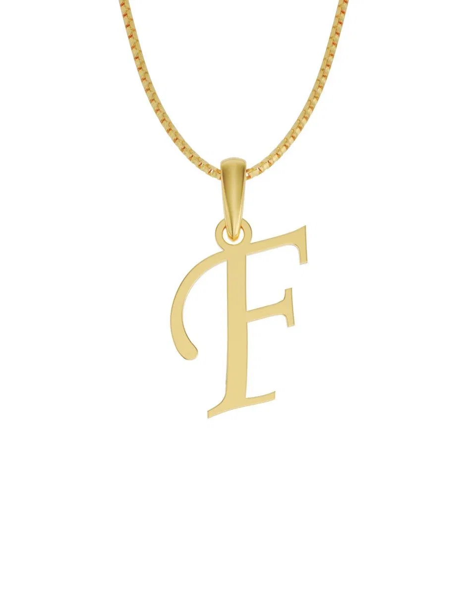 Inicial F en oro