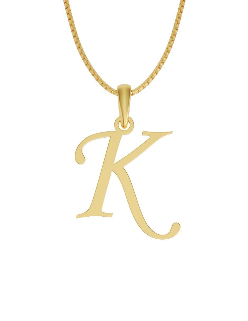 Inicial K en oro