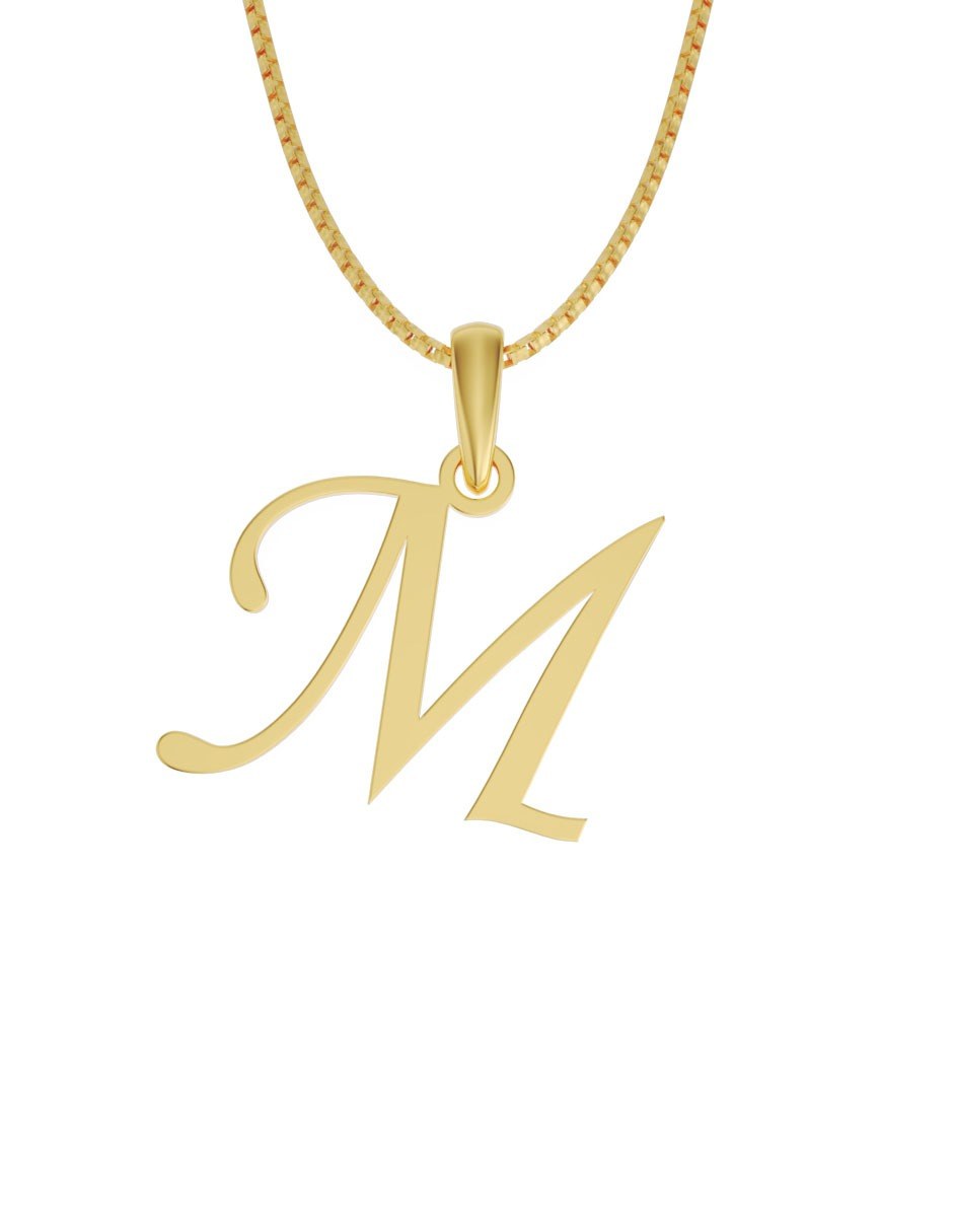 Inicial M en oro