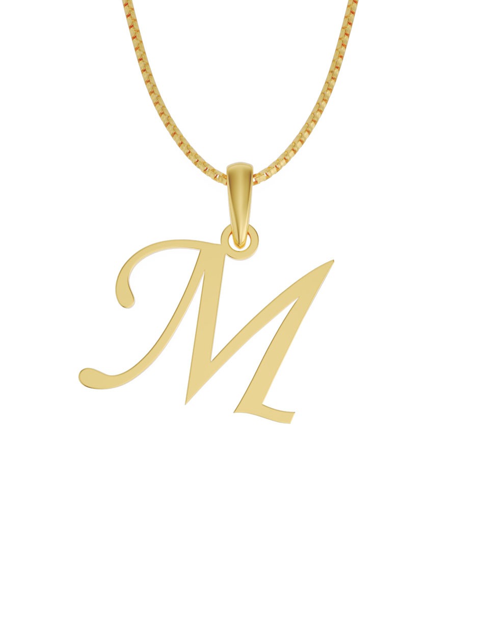 Inicial M en oro