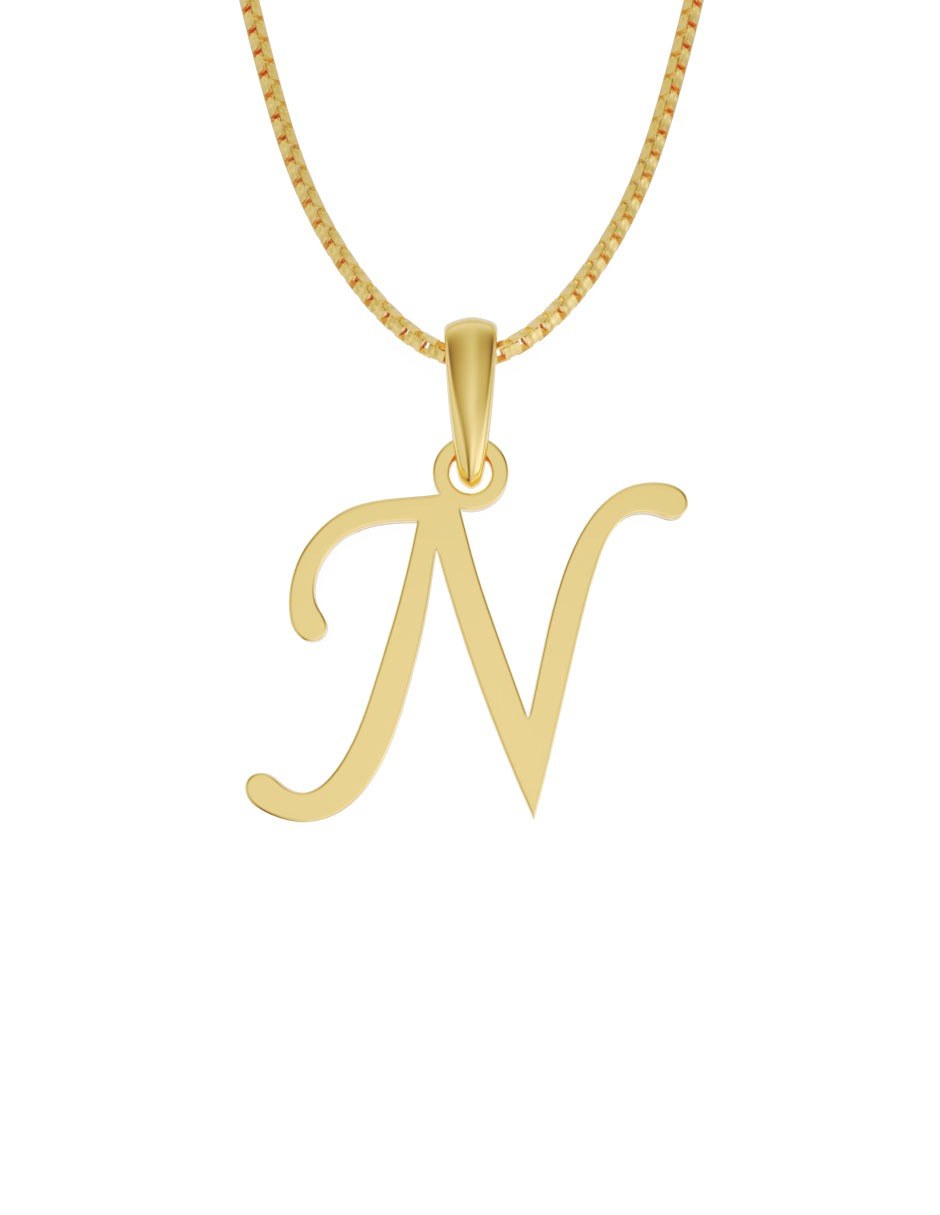 Inicial N en oro