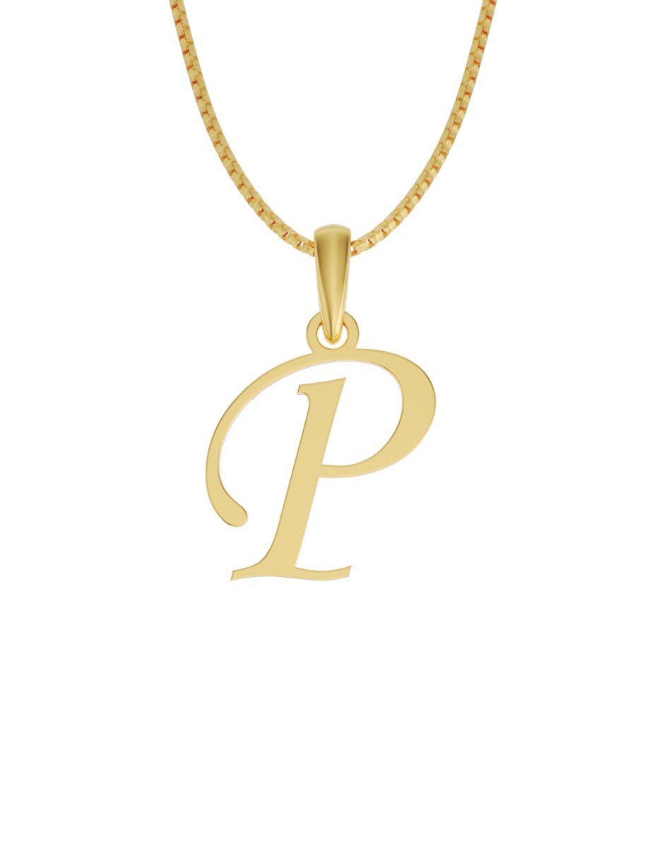 Inicial P en oro