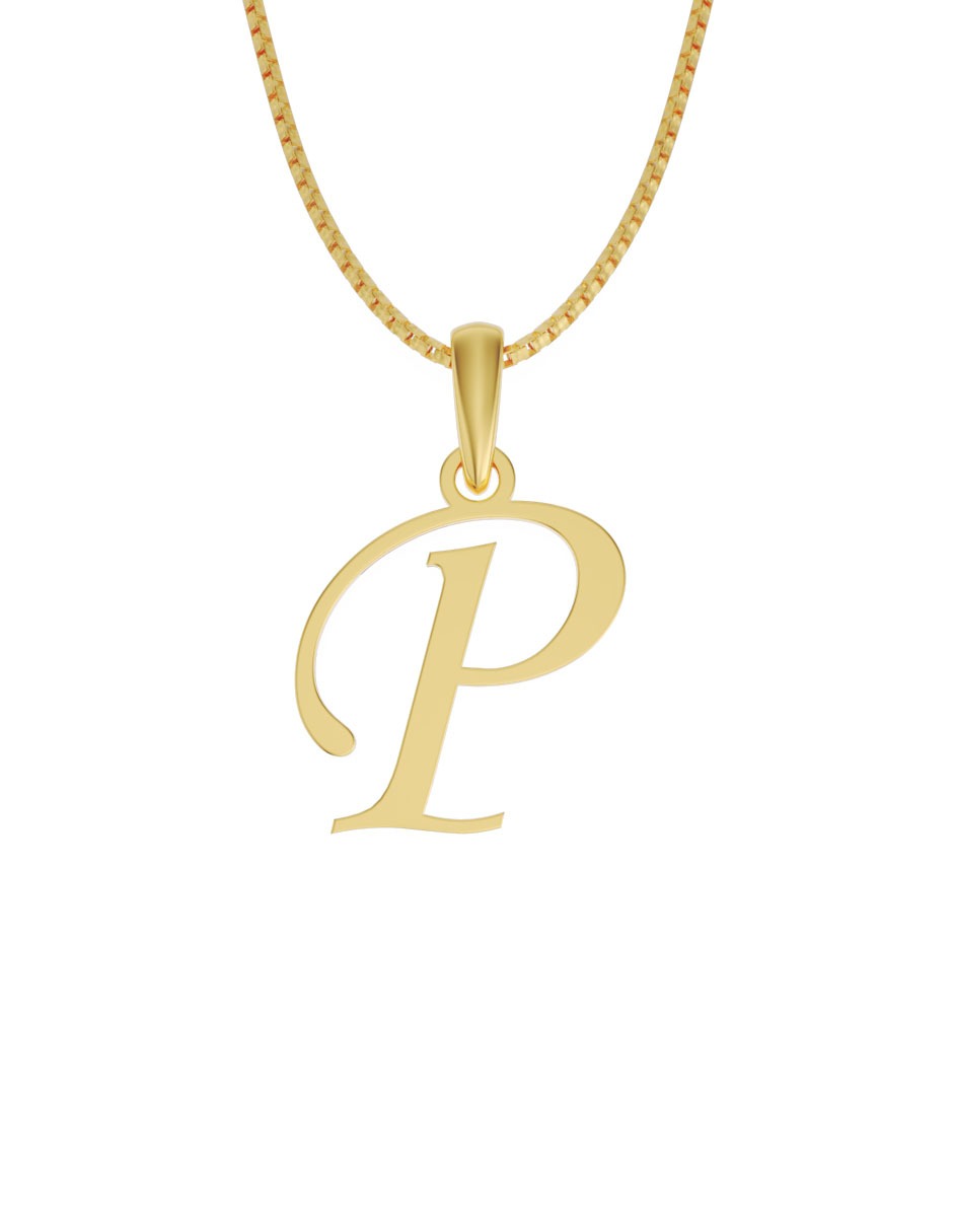 Inicial P en oro