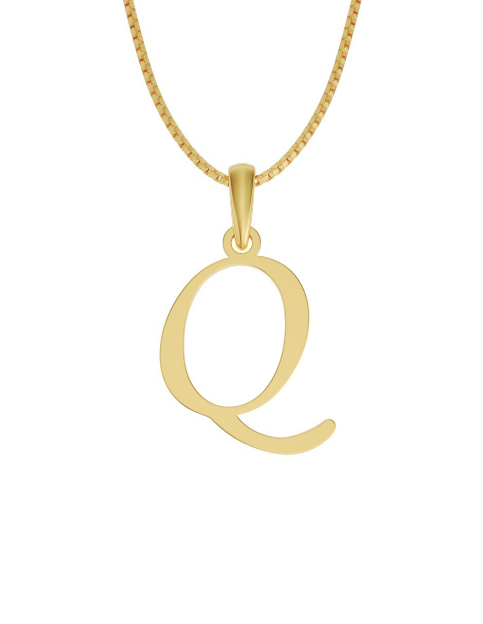 Inicial Q en oro