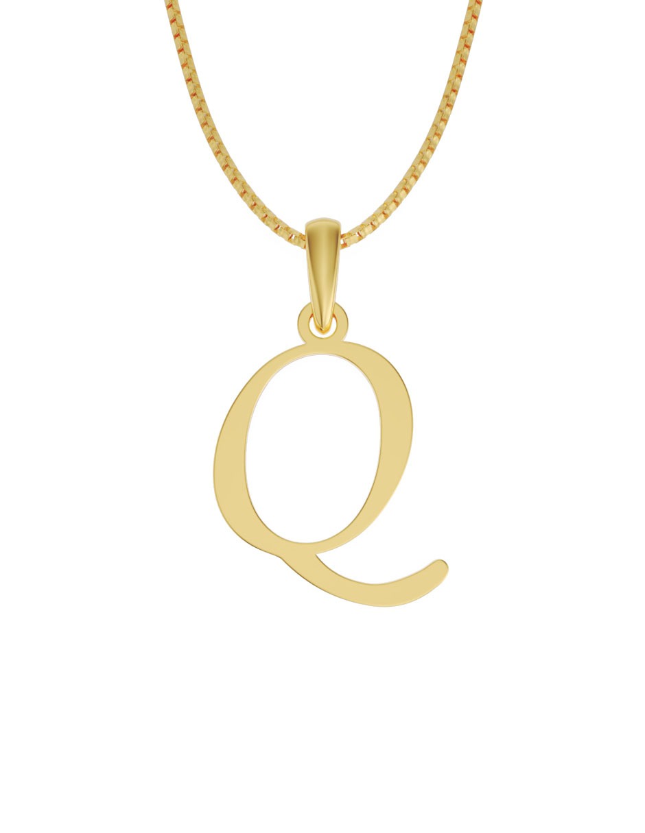 Inicial Q en oro