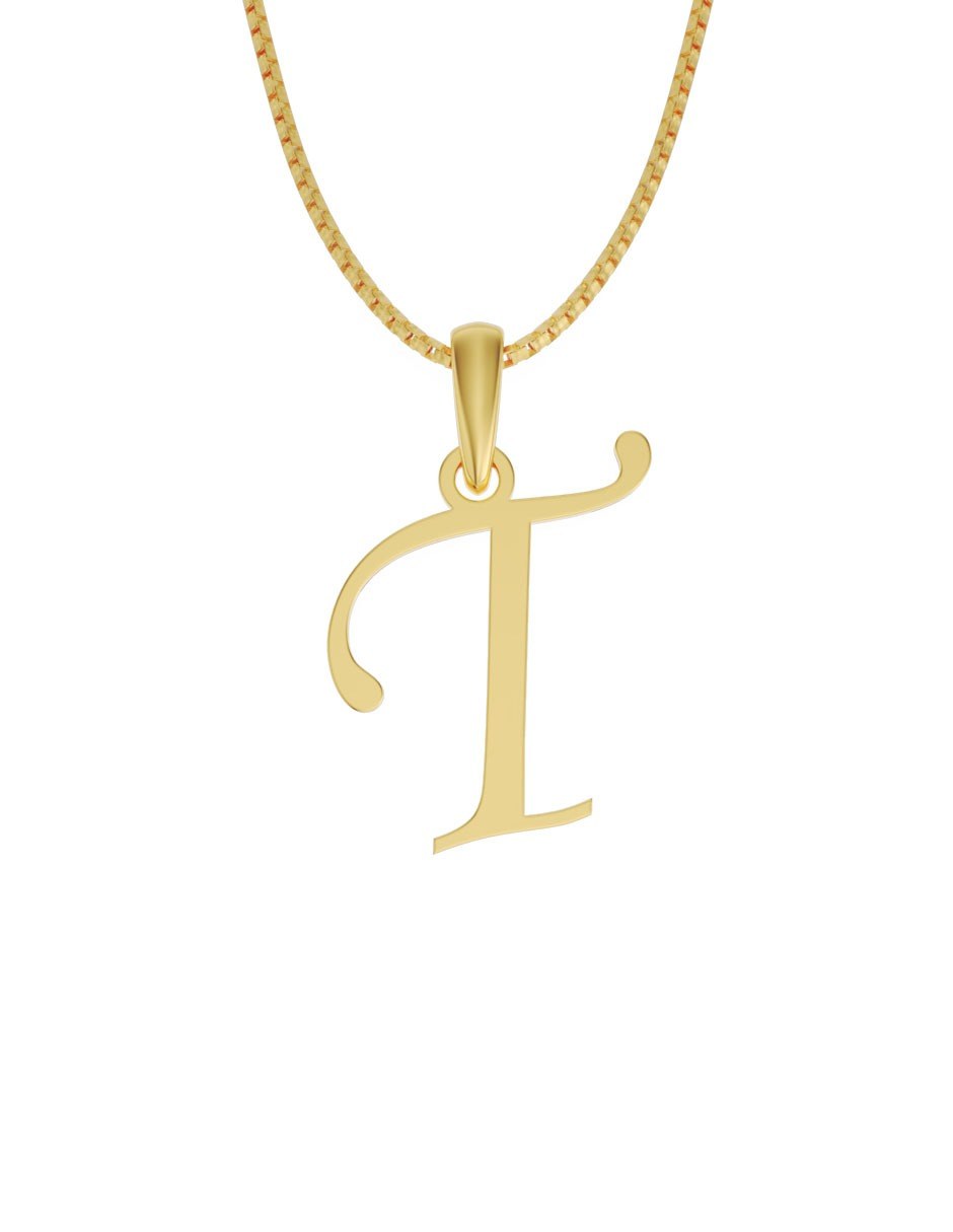 Inicial T en oro