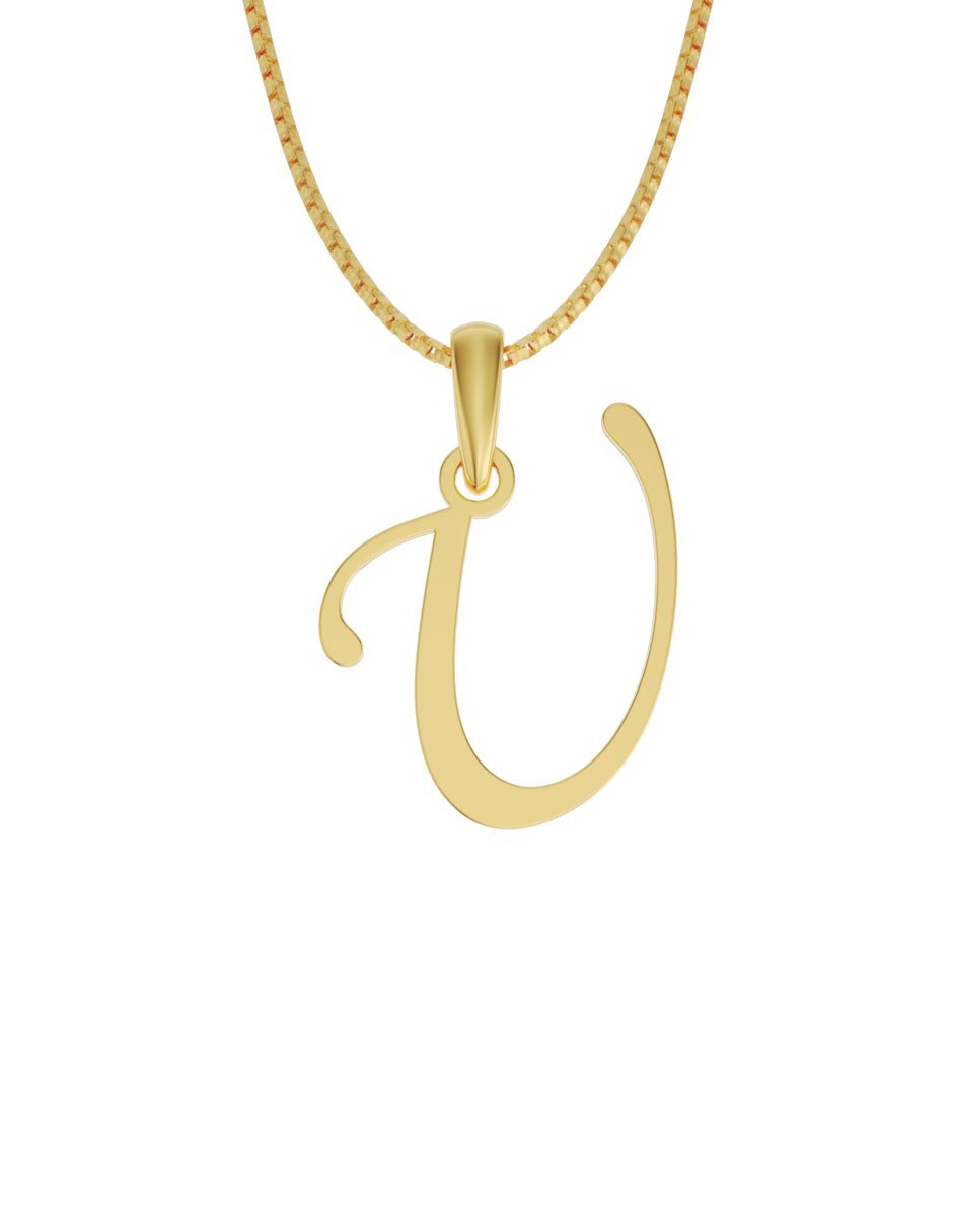 Inicial U en oro