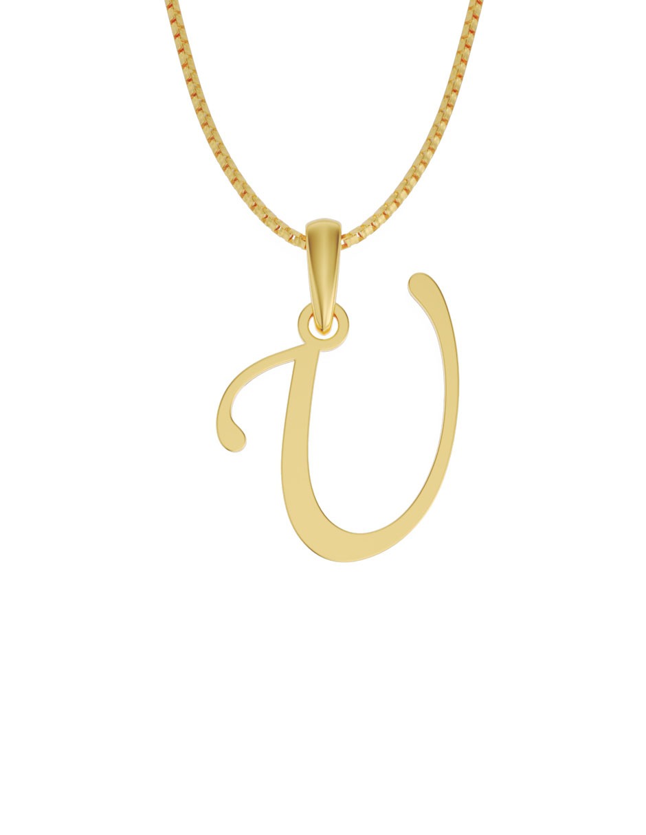 Inicial U en oro