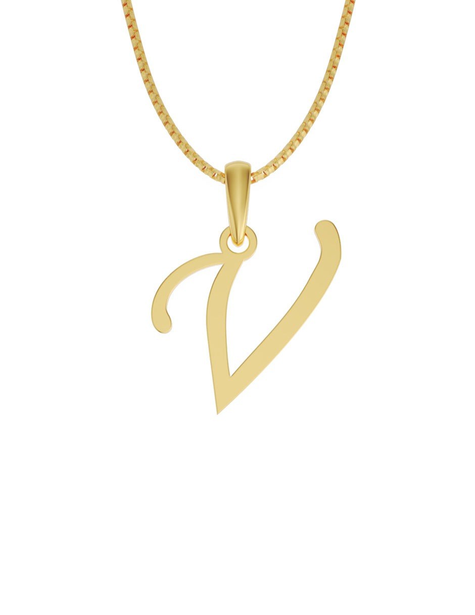 Inicial V en oro