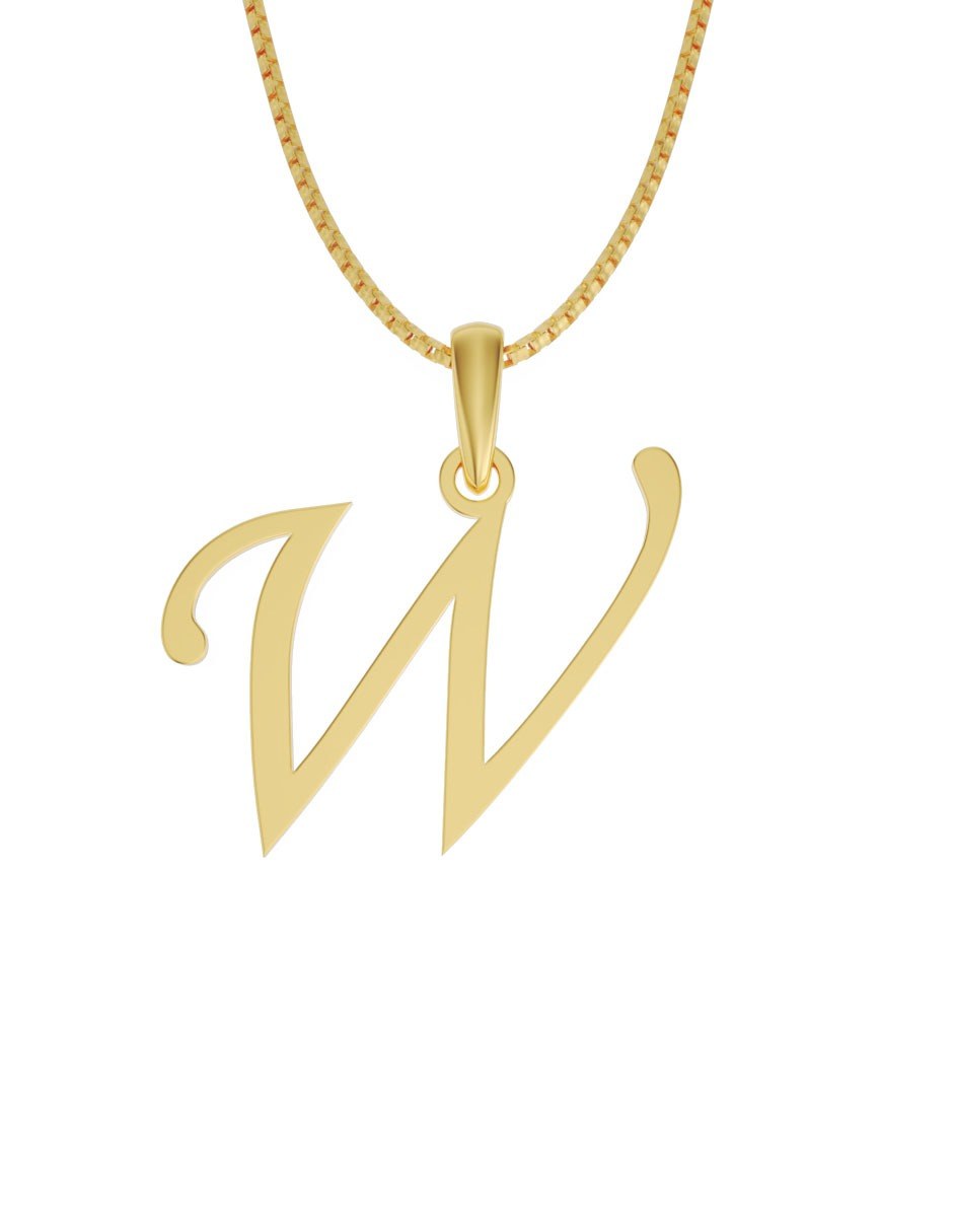 Inicial W en oro