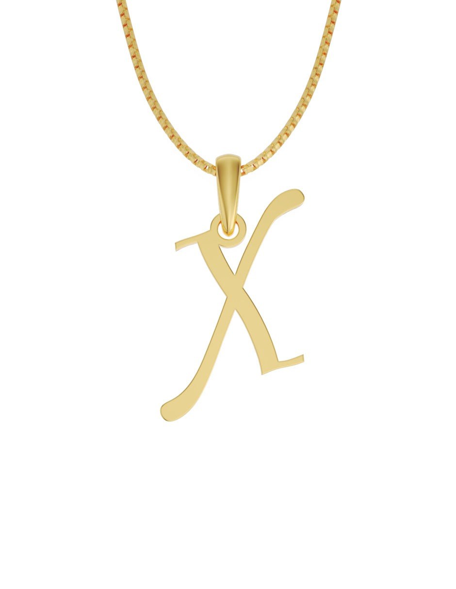 Inicial X en oro