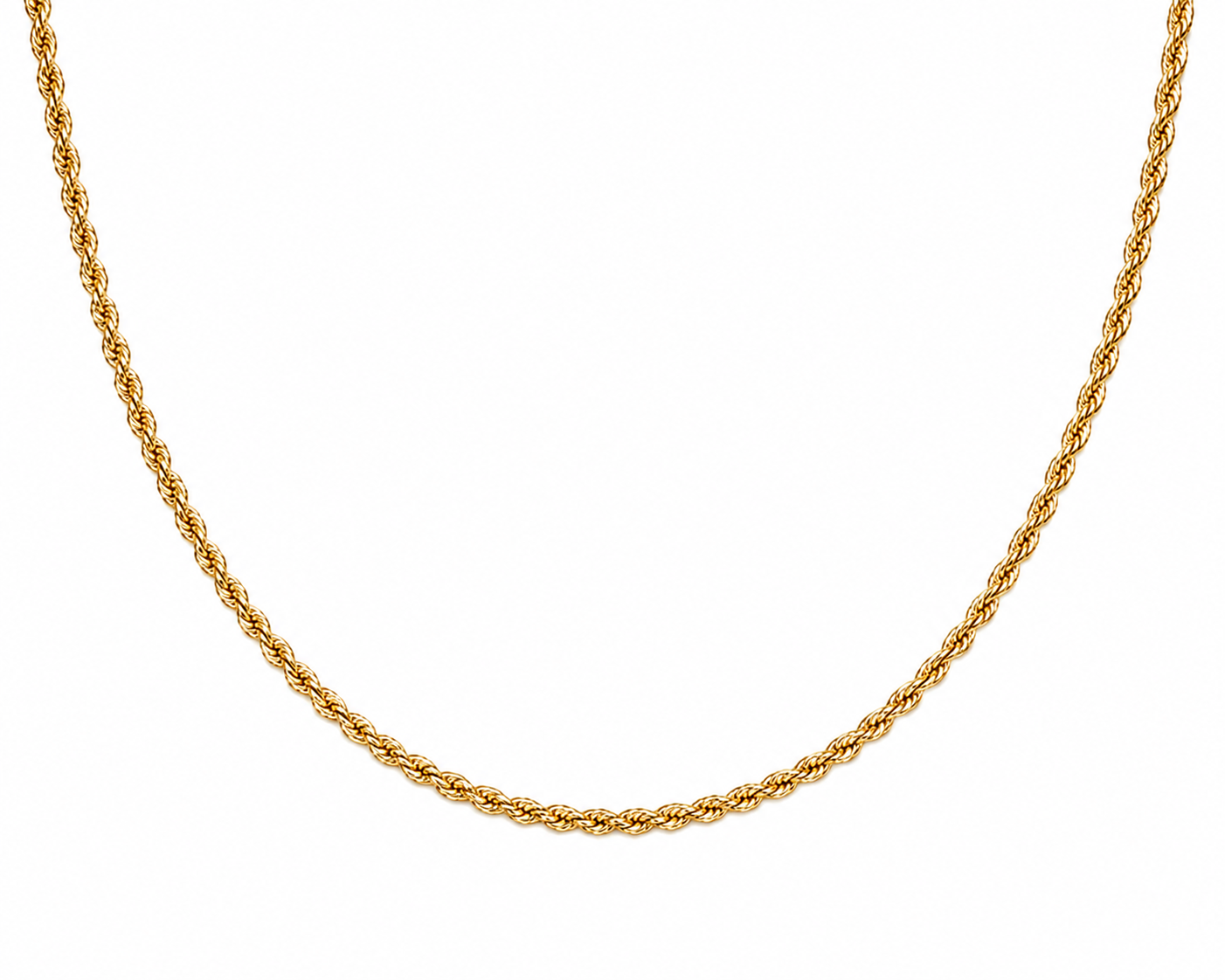 Cadena torzal 1mm en oro