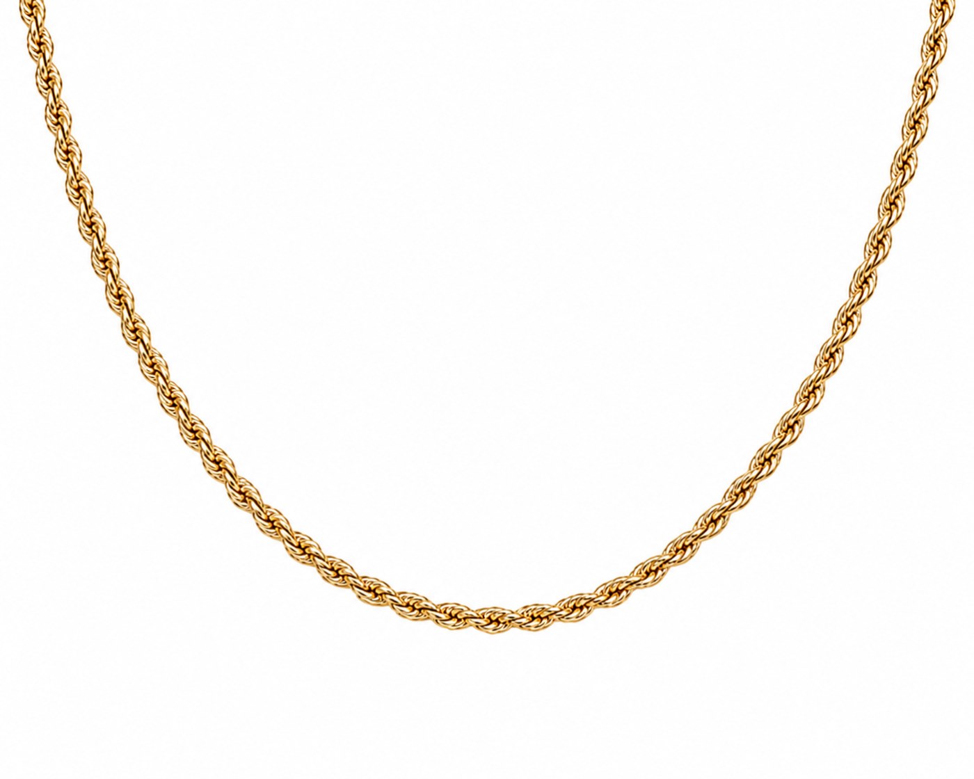 Cadena torzal 2mm en oro